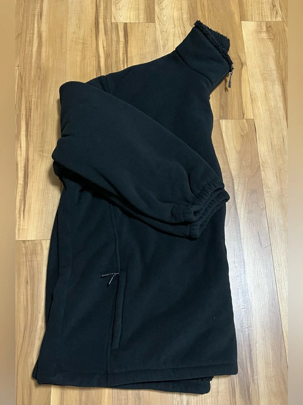 Black Fleece Full Zip Plush Lined Jacket 6XL